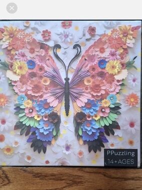 Colorful Floral Butterfly Wall Art Puzzle
